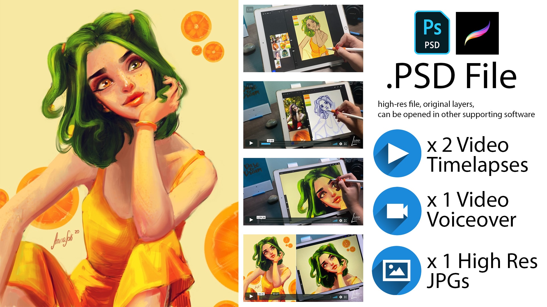 digital painting timelapse tutorial - support on Patreon for access