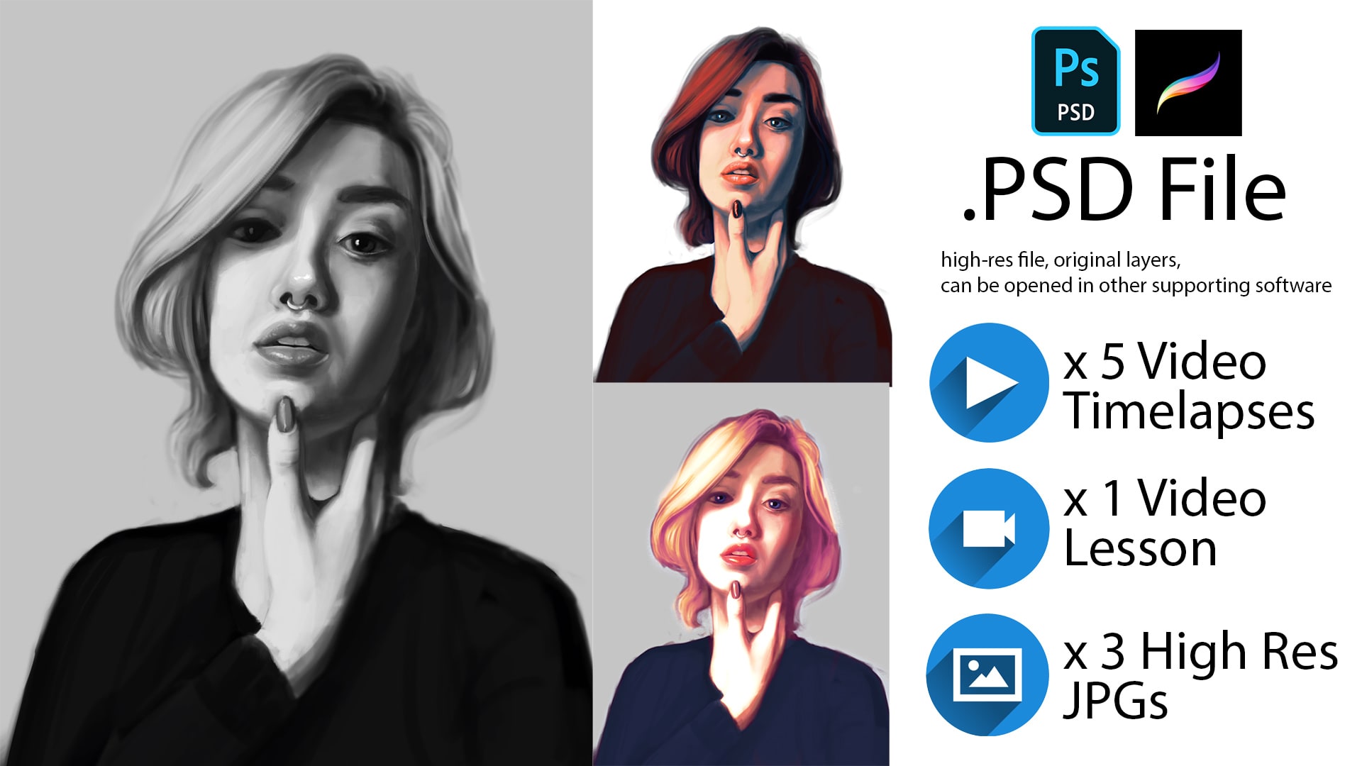 digital painting timelapse tutorial - support on Patreon for access